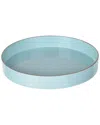 R16 Home Blue Mimosa Round Tray In Turquoise