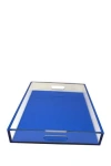 R16 Home Blue Square Lucite Tray In Blue