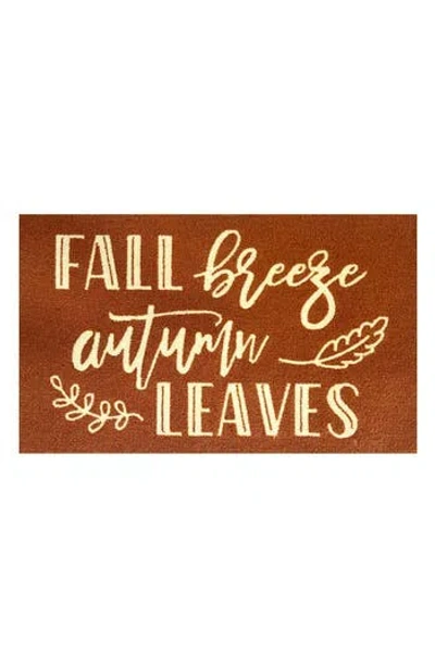 R16 Home Brandy Fall Breeze Indoor/outdoor Doormat In Brown