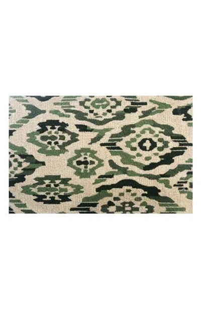R16 Home Broken Ikat Doormat In Green