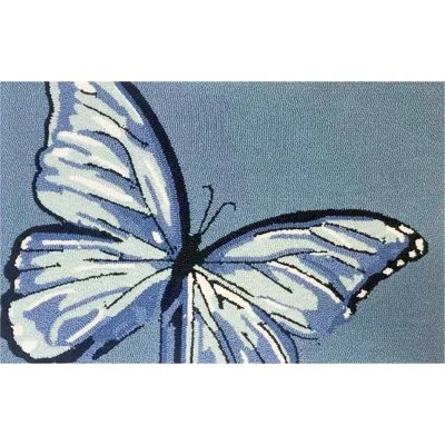 R16 Home Butterfly Indoor/outdoor Doormat In Denim