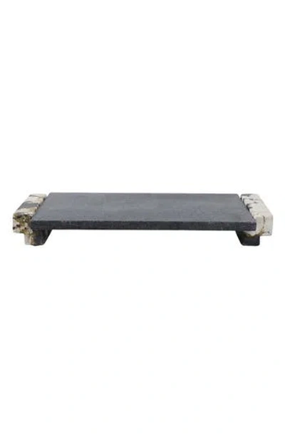 R16 Home Calhoun Large Marble Tray In Black