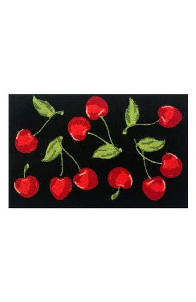 R16 Home Cherry Toss Indoor/outdoor Doormat In Black Red Green