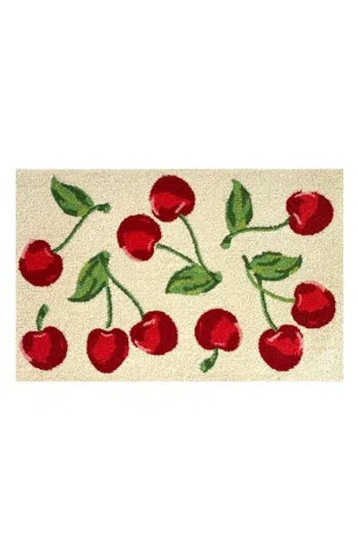 R16 Home Cherry Toss Indoor/outdoor Doormat In Ivory Red Green