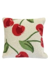 R16 Home Cherry Toss Indoor/outdoor Throw Pillow In Ivory Red Green