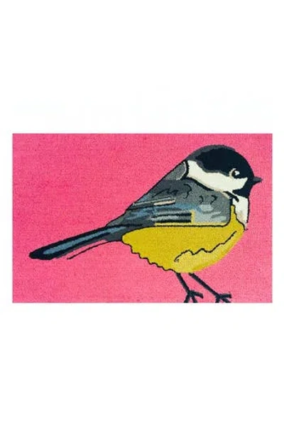 R16 Home Chickadee Door Mat In Pink/yellow