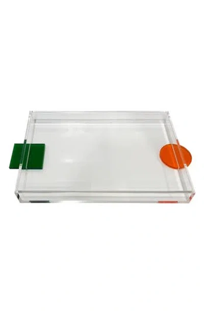 R16 Home Color-pop Acrylic Tray In Transparent