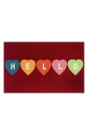 R16 Home Convo Heart Doormat In Red Multi