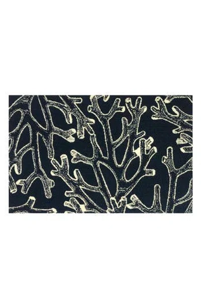 R16 Home Coral Outline Doormat In Blue