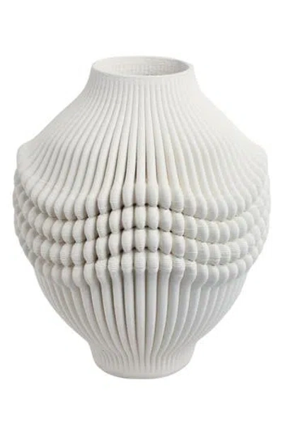R16 Home Coulter Small Vase In Ivory/ Tan