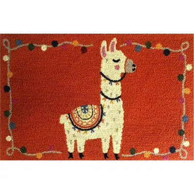 R16 Home Craft Llama Door Mat In Dark Citrus