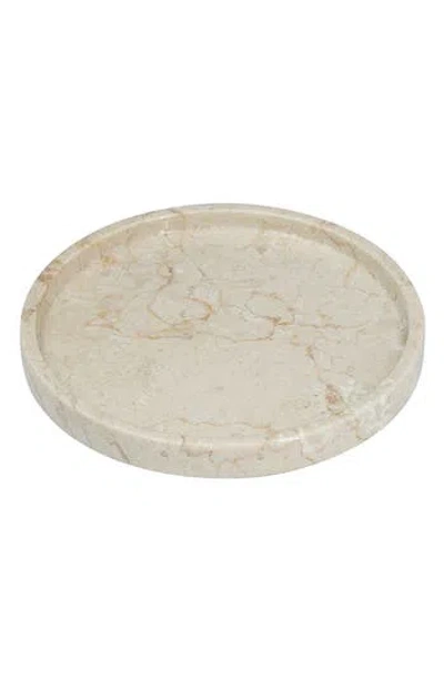 R16 Home Decorative Marble Plate In Cream
