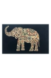 R16 Home Elephant Indoor/outdoor Doormat In Indigo Multi