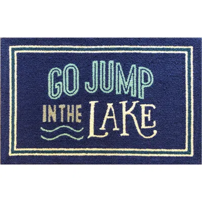 R16 Home Go Jump In The Lake Doormat In Blue