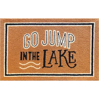 R16 Home Go Jump In The Lake Doormat In Brown