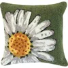 R16 Home Happy Daisy Fern Throw Pillow In Fern White
