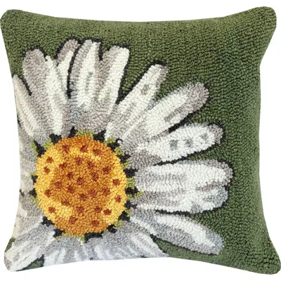 R16 Home Happy Daisy Fern Throw Pillow In Fern White