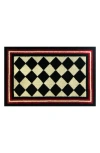 R16 Home Harlequin Checkered Doormat In Red/white/black