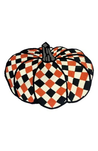 R16 Home Harlequin Pumpkin Doormat