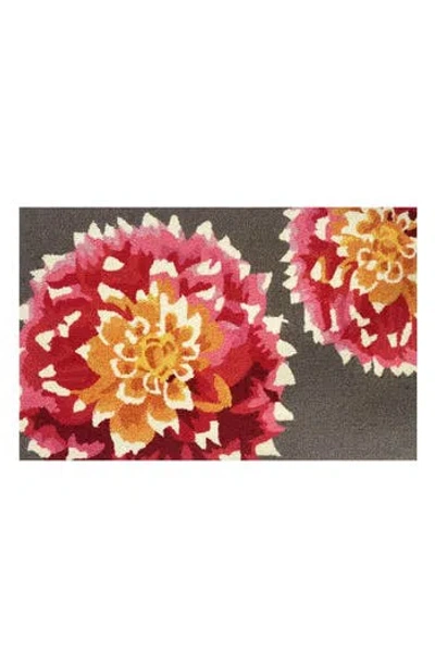 R16 Home Heirloom Dahlia Doormat In Grey Multi