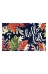 R16 Home Hello Leaves Doormat