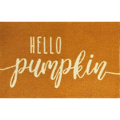 R16 Home Hello Pumpkin Rug In Yellow