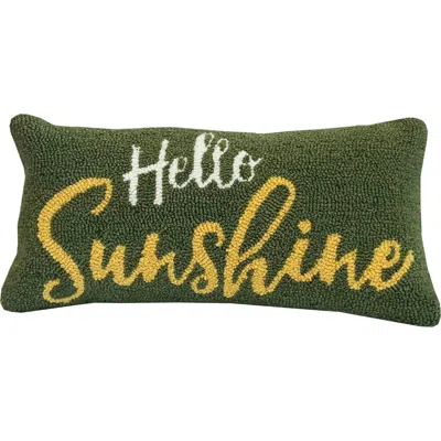 R16 Home Hello Sunshine Accent Pillow In Green