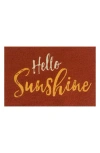 R16 Home Hello Sunshine Doormat In Red
