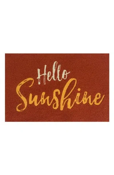 R16 Home Hello Sunshine Doormat In Red