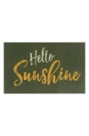 R16 Home Hello Sunshine Doormat In Fern Multi