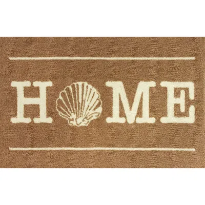 R16 Home Home Shell Doormat In Tan White