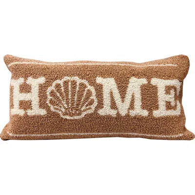 R16 Home Home Shell Throw Pillow In Tan White
