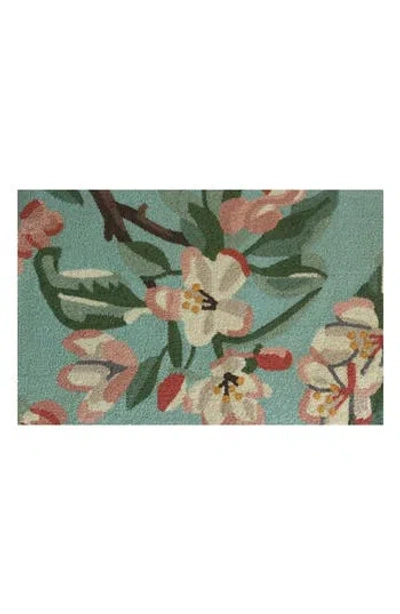 R16 Home Japanese Crab Apple Accent Doormat In Sky