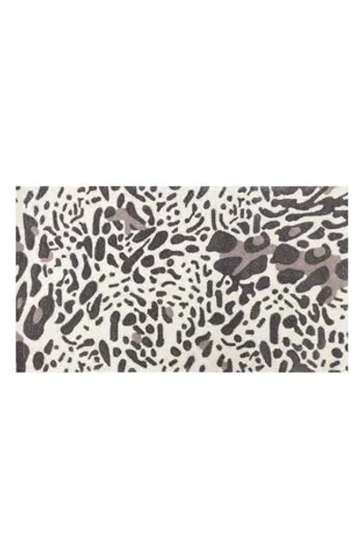 R16 Home Kalahari Cheetah Indoor/outdoor Doormat In Grey/ Cream