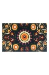 R16 Home Karina Door Mat In Indigo Multi