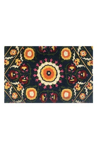 R16 Home Karina Door Mat In Indigo Multi