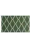 R16 Home Lattice Door Mat In Green White
