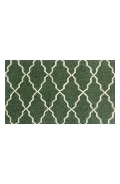R16 Home Lattice Door Mat In Green White