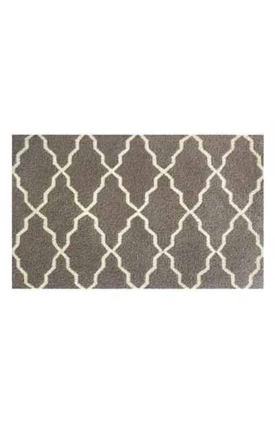 R16 Home Lattice Door Mat In Grey/white