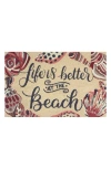R16 Home Life's A Beach Looped Door Mat In Cream Multi