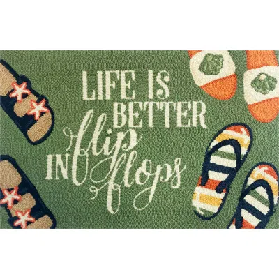 R16 Home Life Is Better In Flip Flop Doormat In Multi