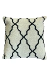 R16 Home Link Lattice Throw Pillow In Black White
