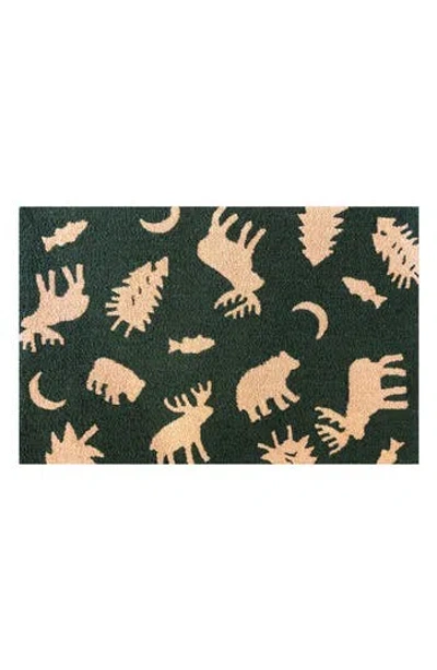 R16 Home Lodge Icons Doormat In Green