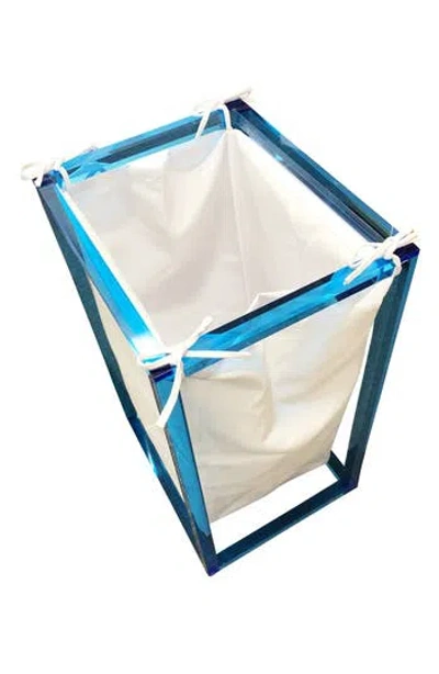 R16 Home Lucite Hamper In Neon Blue