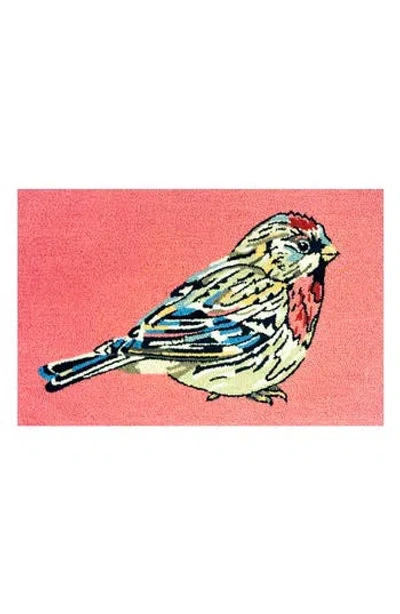 R16 Home Luna Bird Doormat In Coral Multi