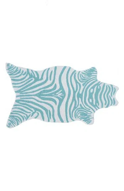 R16 Home Mini Zebra Teal Indoor Rug