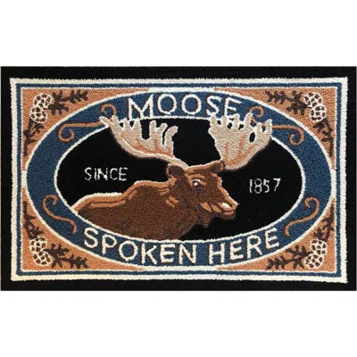 R16 Home Moose Has Spoken Here Doormat In Multi