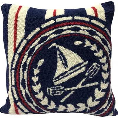 R16 Home Nautical Throw Pillow In Blue Red White