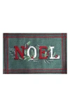 R16 Home Noel Embroidered Doormat In Green