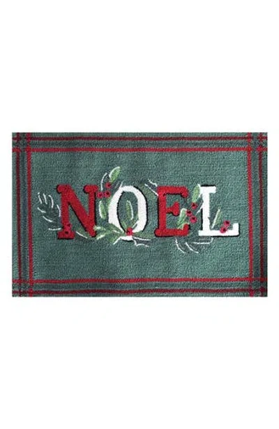 R16 Home Noel Embroidered Doormat In Green